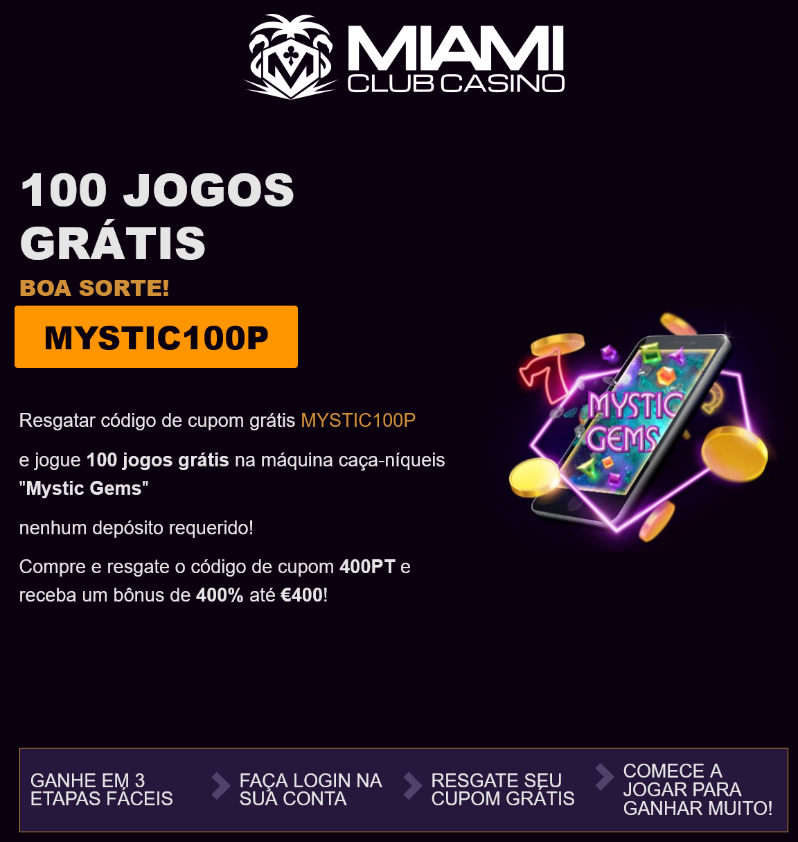 Miami Club 100 Free Spins