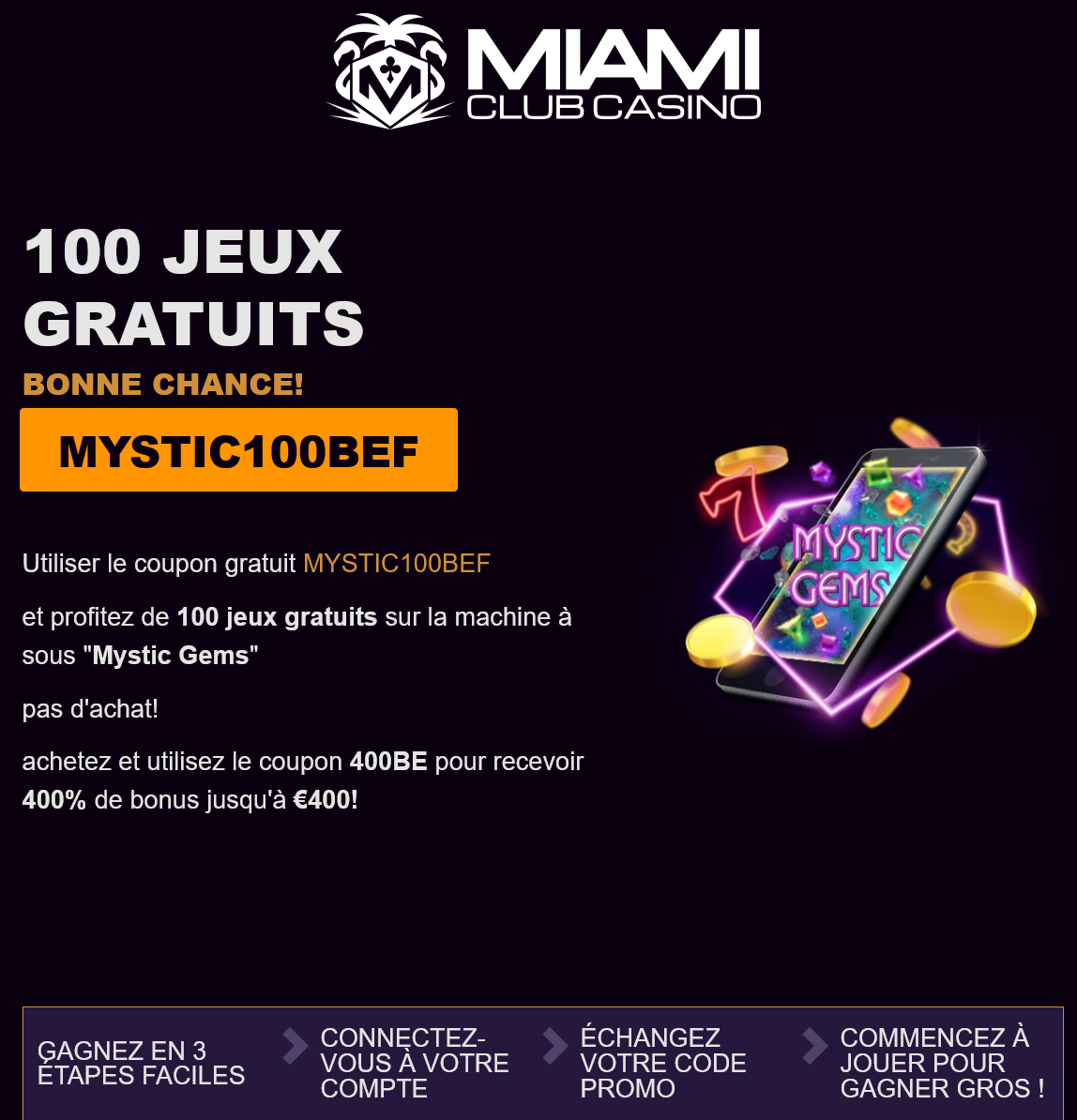 Miami Club 100 Free Spins